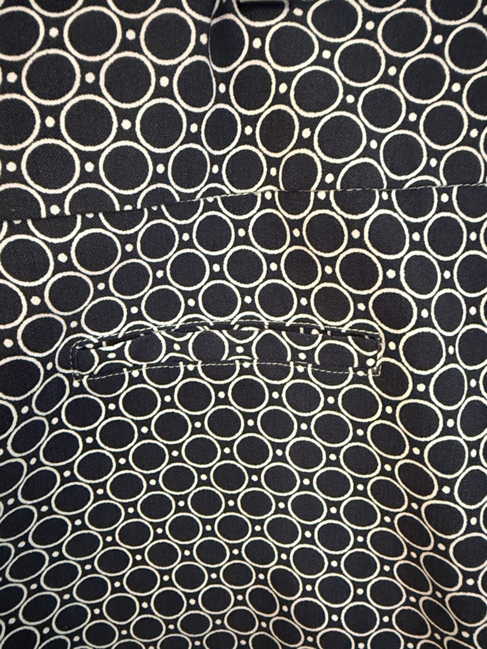 Lulu-B Navy Mini Skirt with White Circle Print - Picture 4 of 7